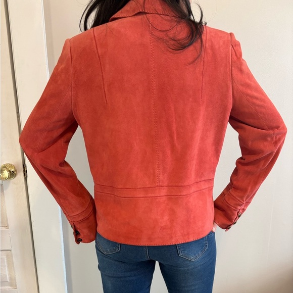 Y2K Vintage Whimsy Romantic Fairy Women's Suede Rust Leather Jacket Small Medium - Picture 6 of 15
